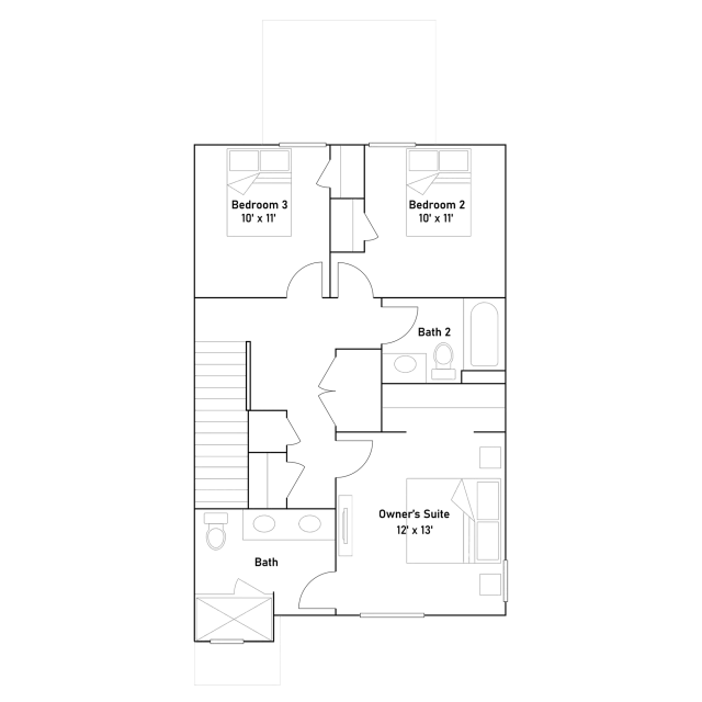 Lennar Sabal Palm - Floor-plan drawing, Lost Key Townhomes