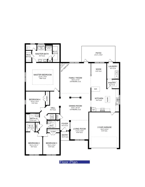 Adams Homes 3000 - Floor-plan drawing, Briar Rose
