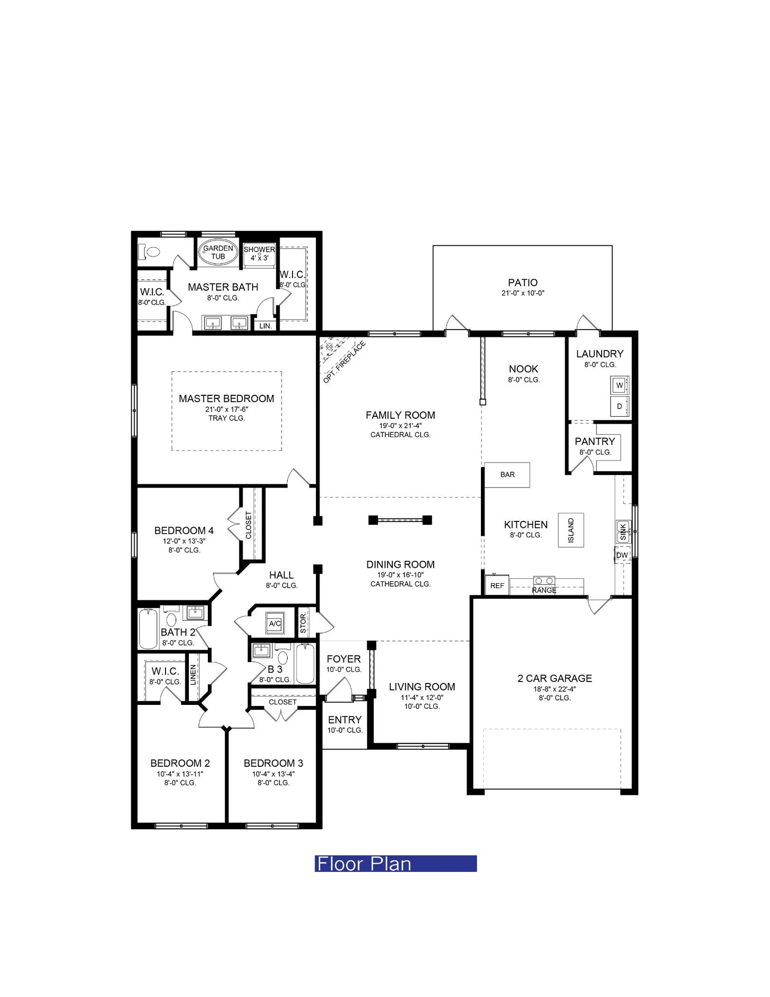 Adams Homes 3000 - Floor-plan drawing, Briar Rose