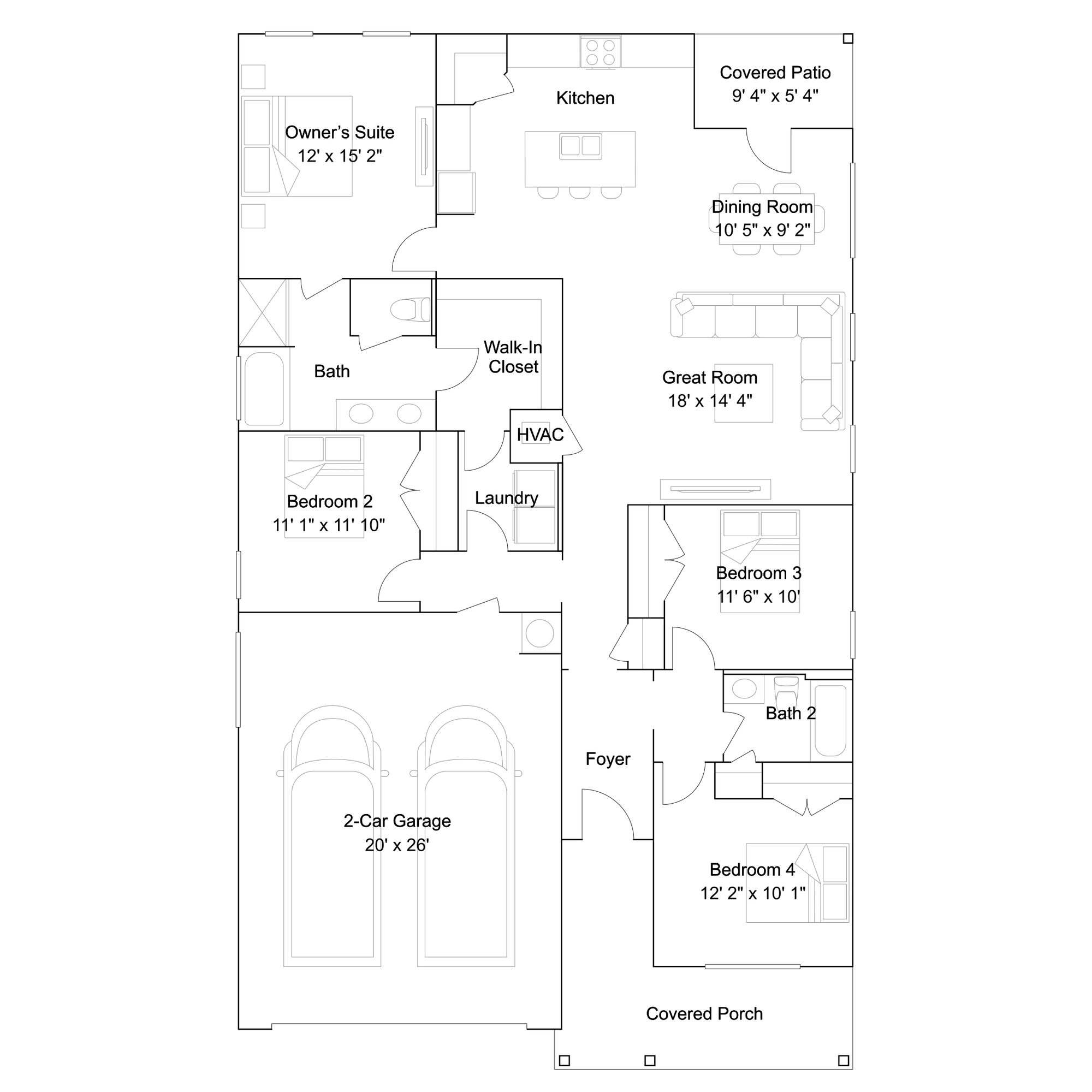 Lennar Hudson - Floor-plan drawing, Glenlakes