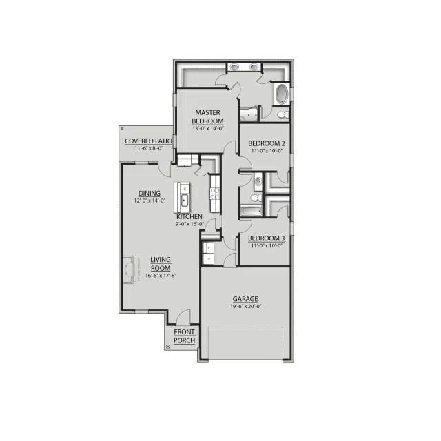 DSLD Homes Dogwood IV B - Floor-plan drawing, Osprey Landing