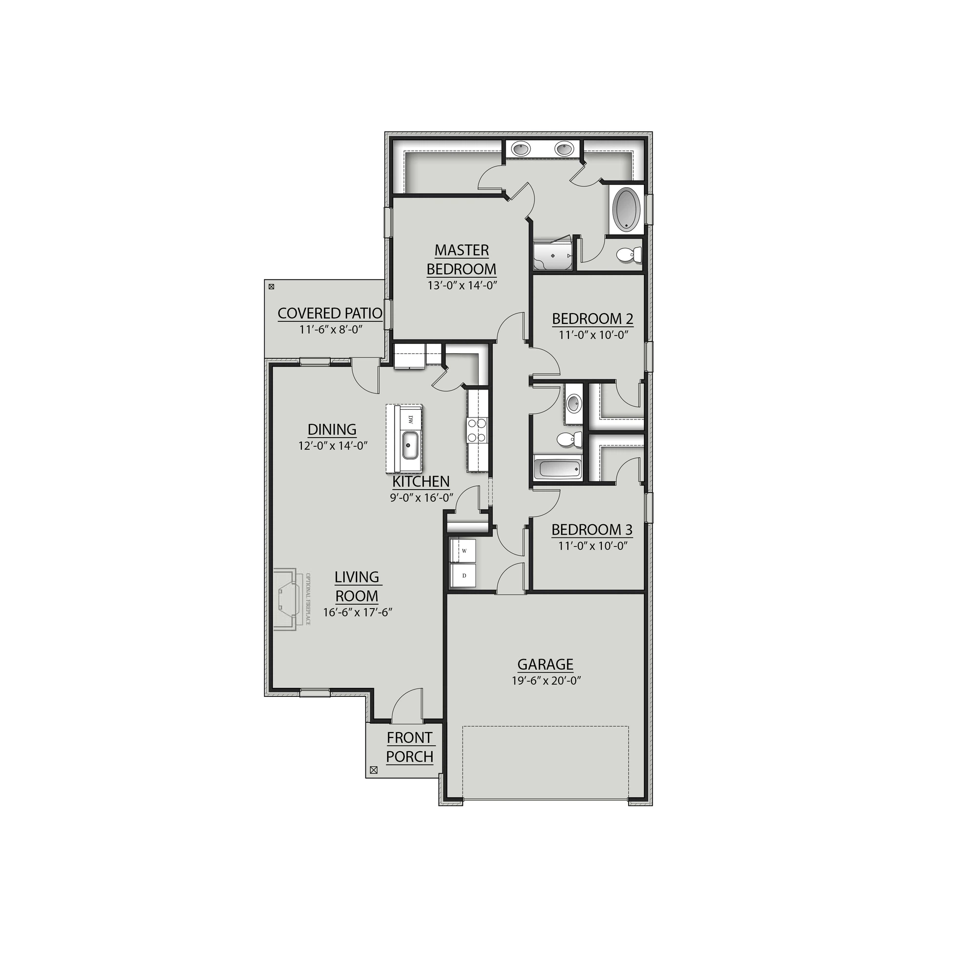 DSLD Homes Dogwood IV B - Floor-plan drawing, Osprey Landing