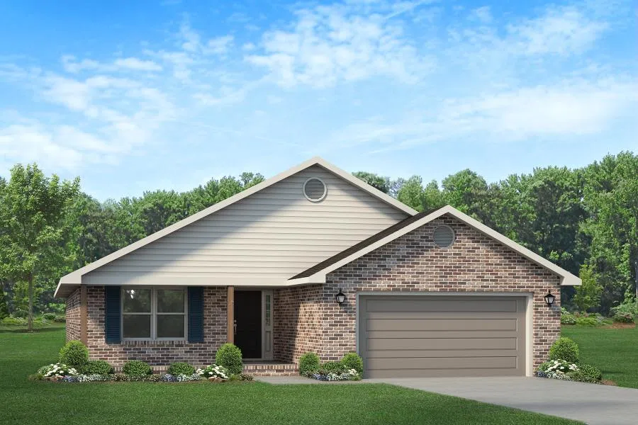 Adams Homes 1820 - Representative exterior, Pine Top