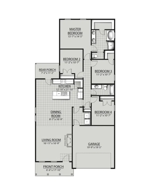 DSLD Homes Osmond V H - Floor-plan drawing, Driftwood Lakes