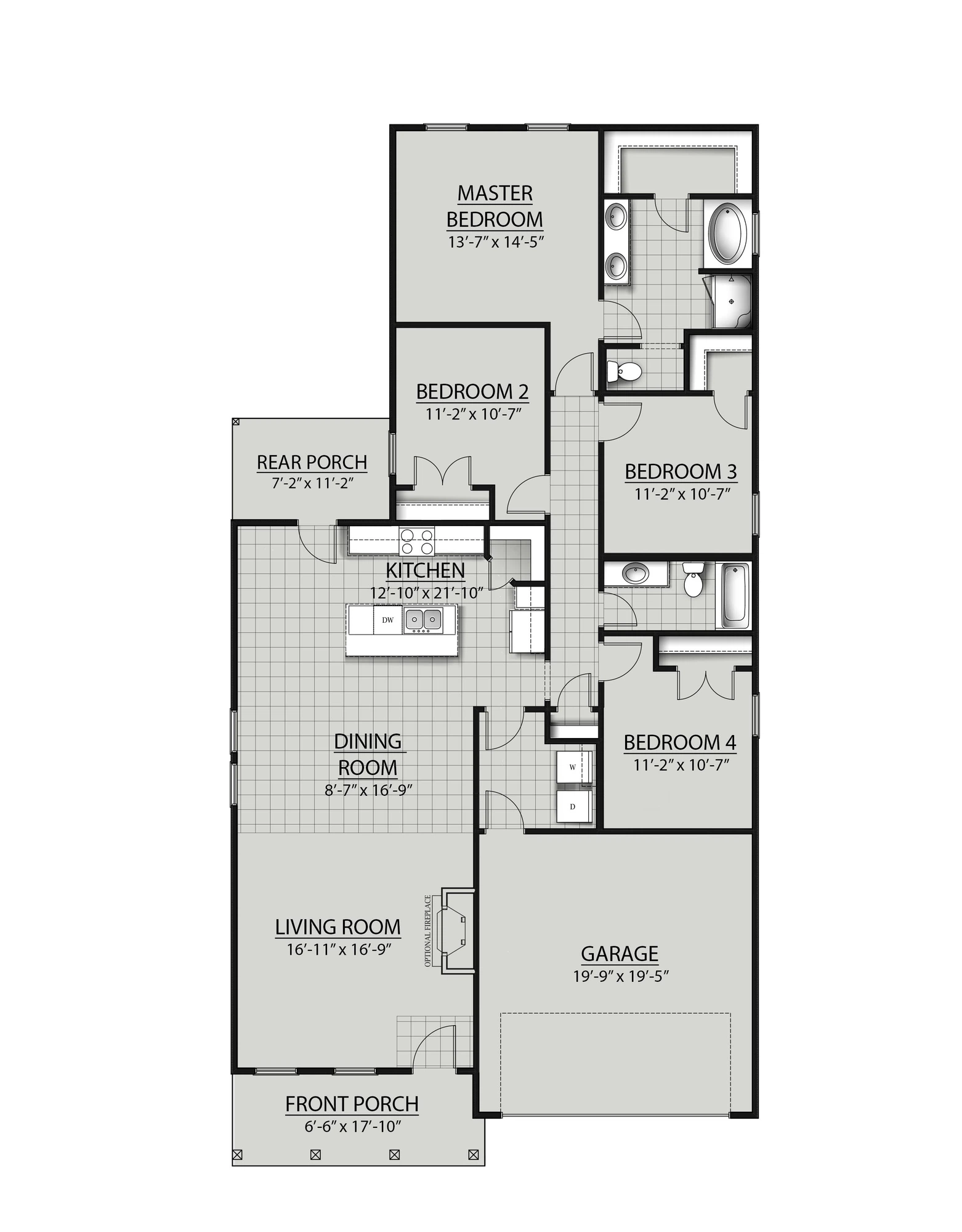 DSLD Homes Osmond V H - Floor-plan drawing, Driftwood Lakes