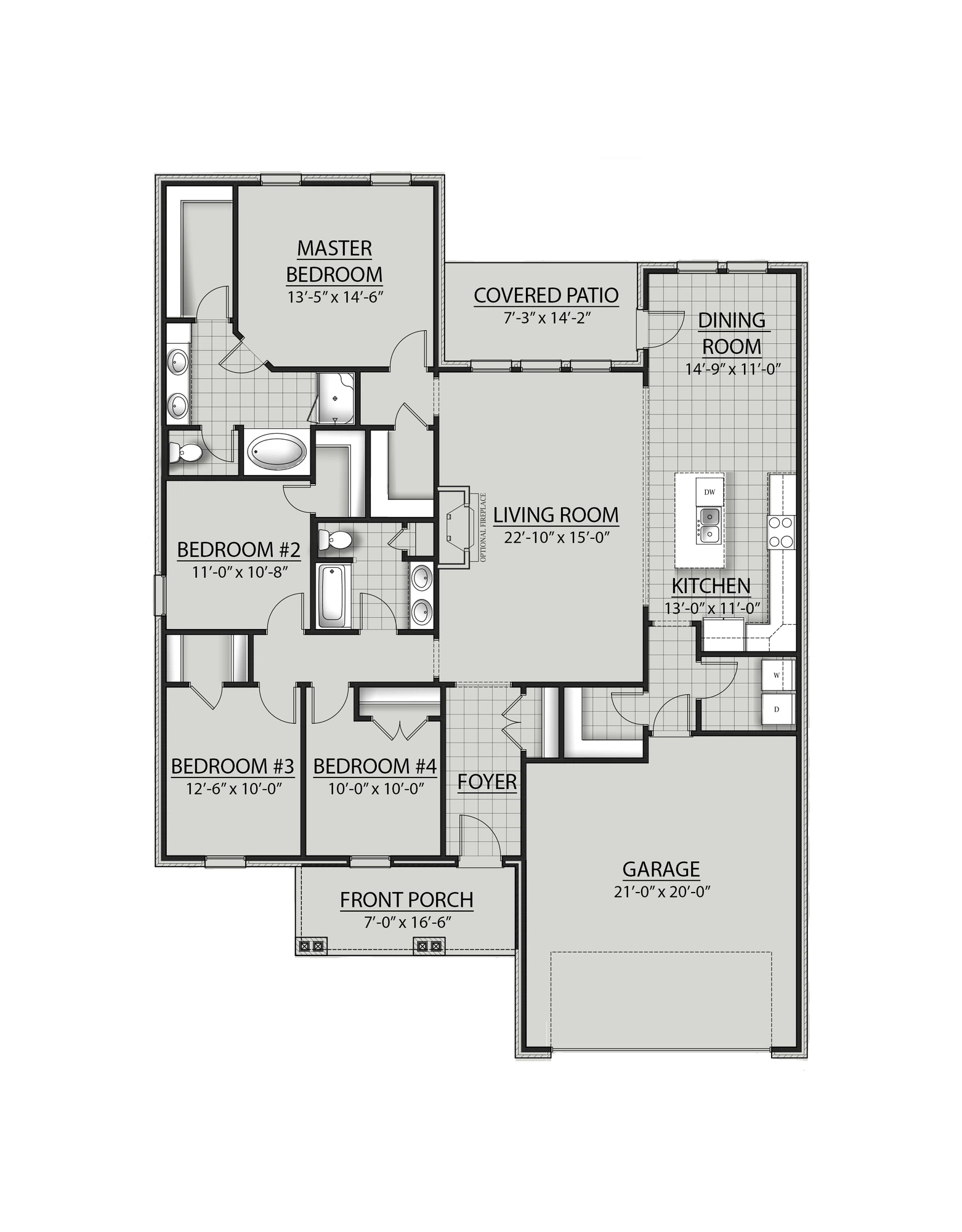 DSLD Homes Rodessa IV A - Floor-plan drawing, Ridge at Robertsdale
