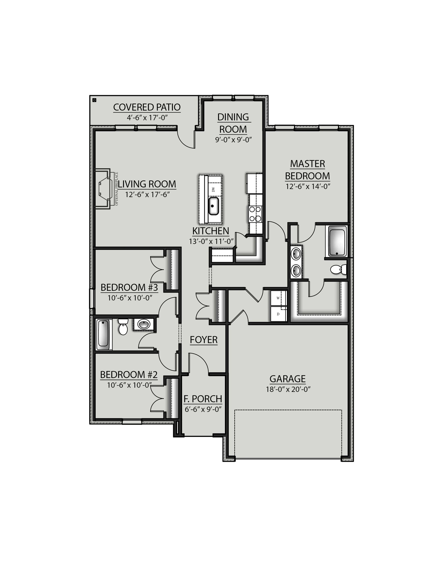 DSLD Homes Raymond IV G - Floor-plan drawing, Palmetto Crossing