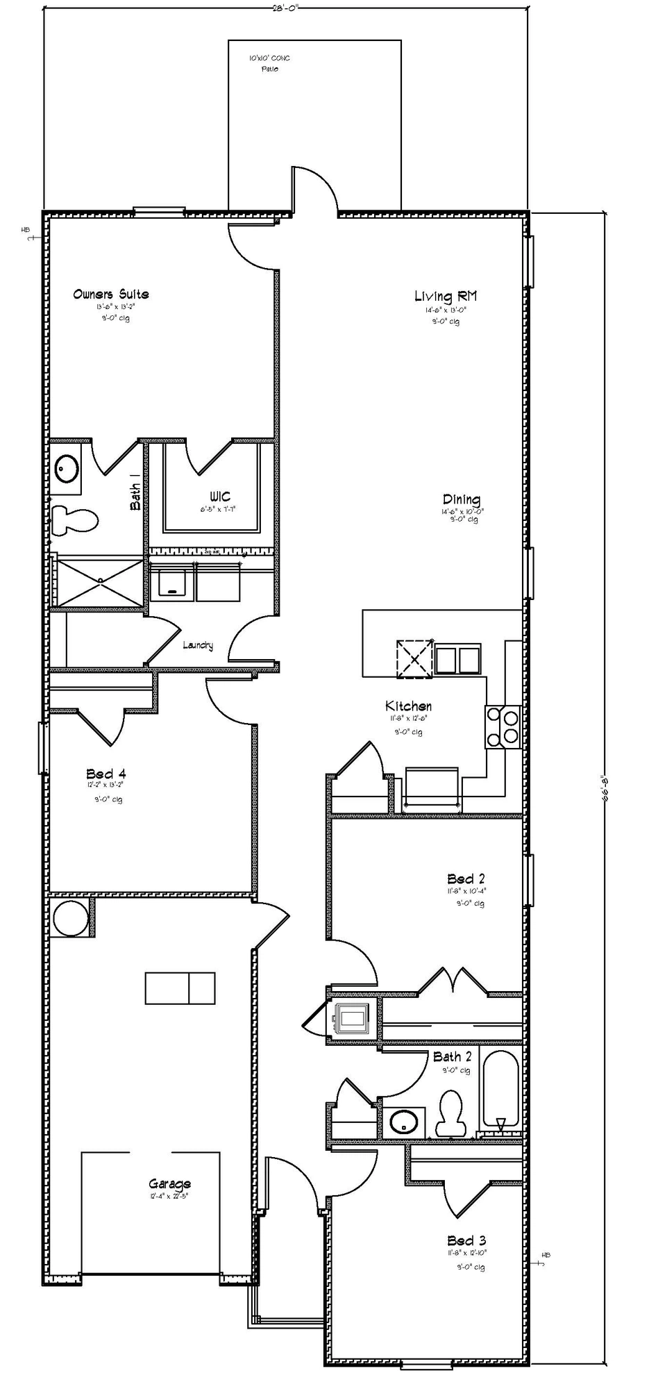 D.R. Horton Camilla - Floor-plan drawing, Dogwood Estates