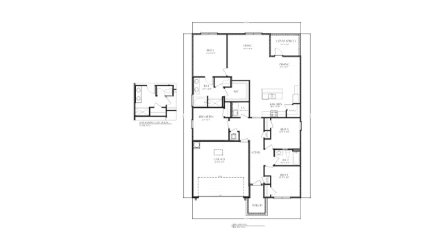 D.R. Horton The Cali - Floor-plan drawing, Liberty Farms