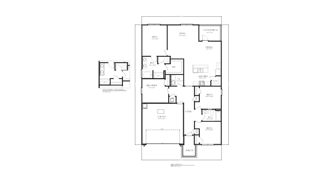 D.R. Horton The Cali - Floor-plan drawing, Liberty Farms