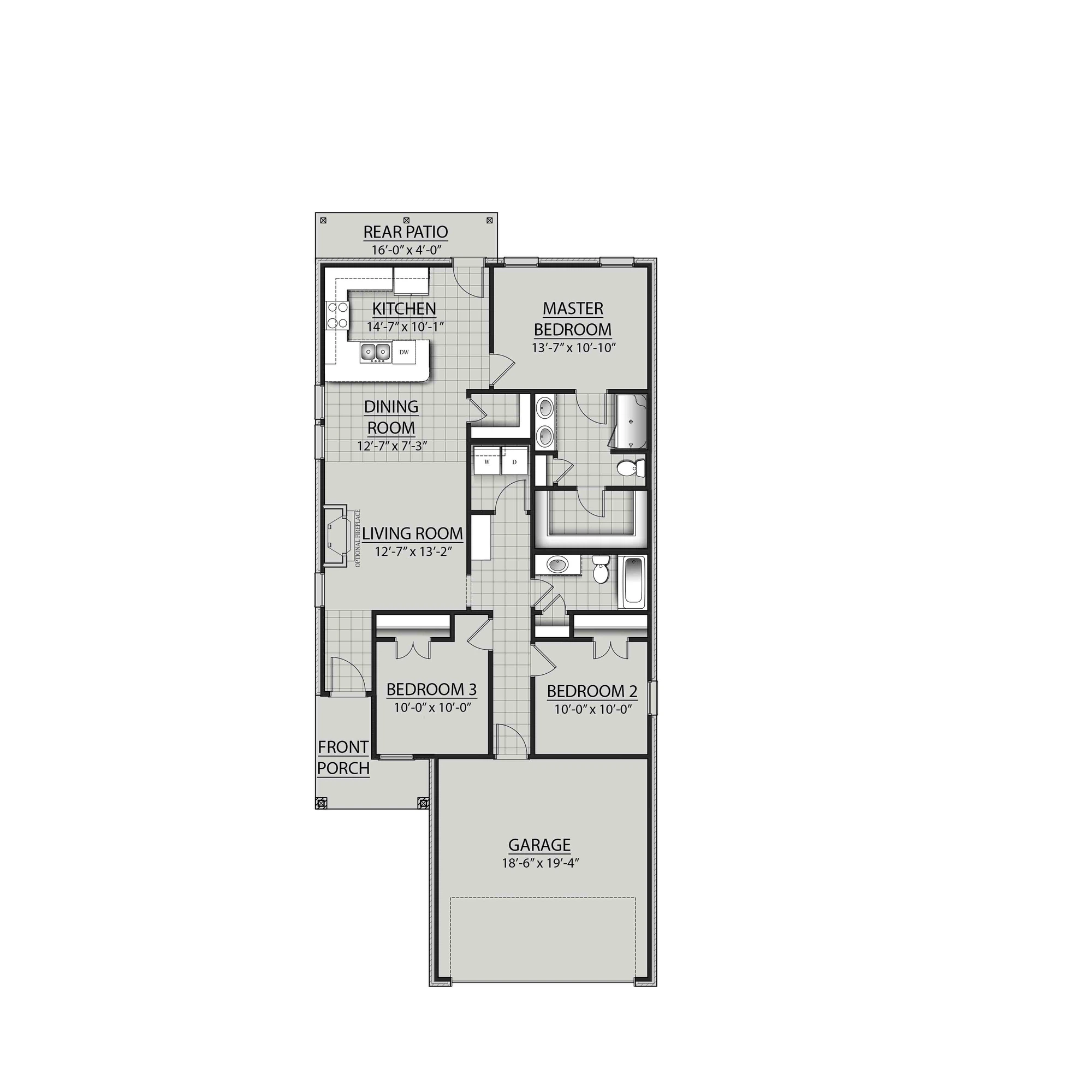 DSLD Homes Idle II H - Floor-plan drawing, Eastgate Bend