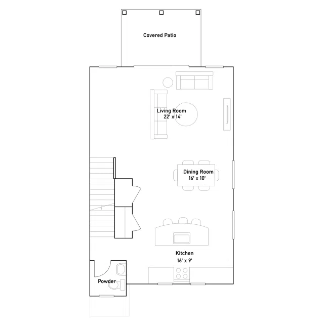 Lennar Sabal Palm - Floor-plan drawing, Lost Key Townhomes