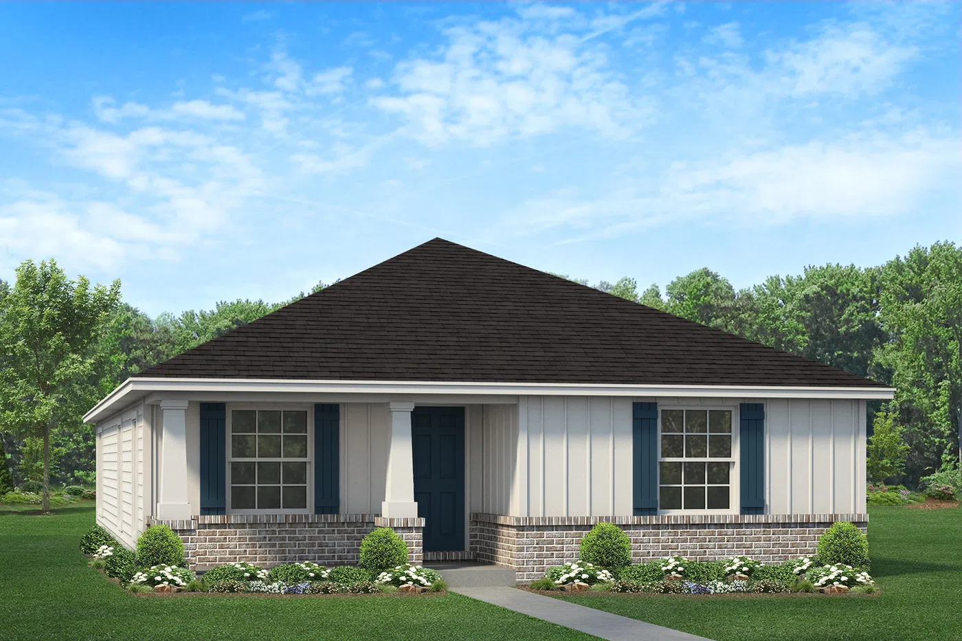 Adams Homes 1515 Cottage - Representative exterior, Turtle Creek