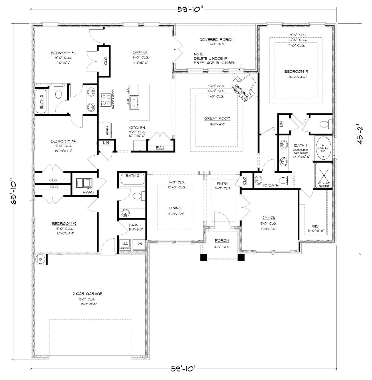 D.R. Horton Avery - Floor-plan drawing, Harvest Green East