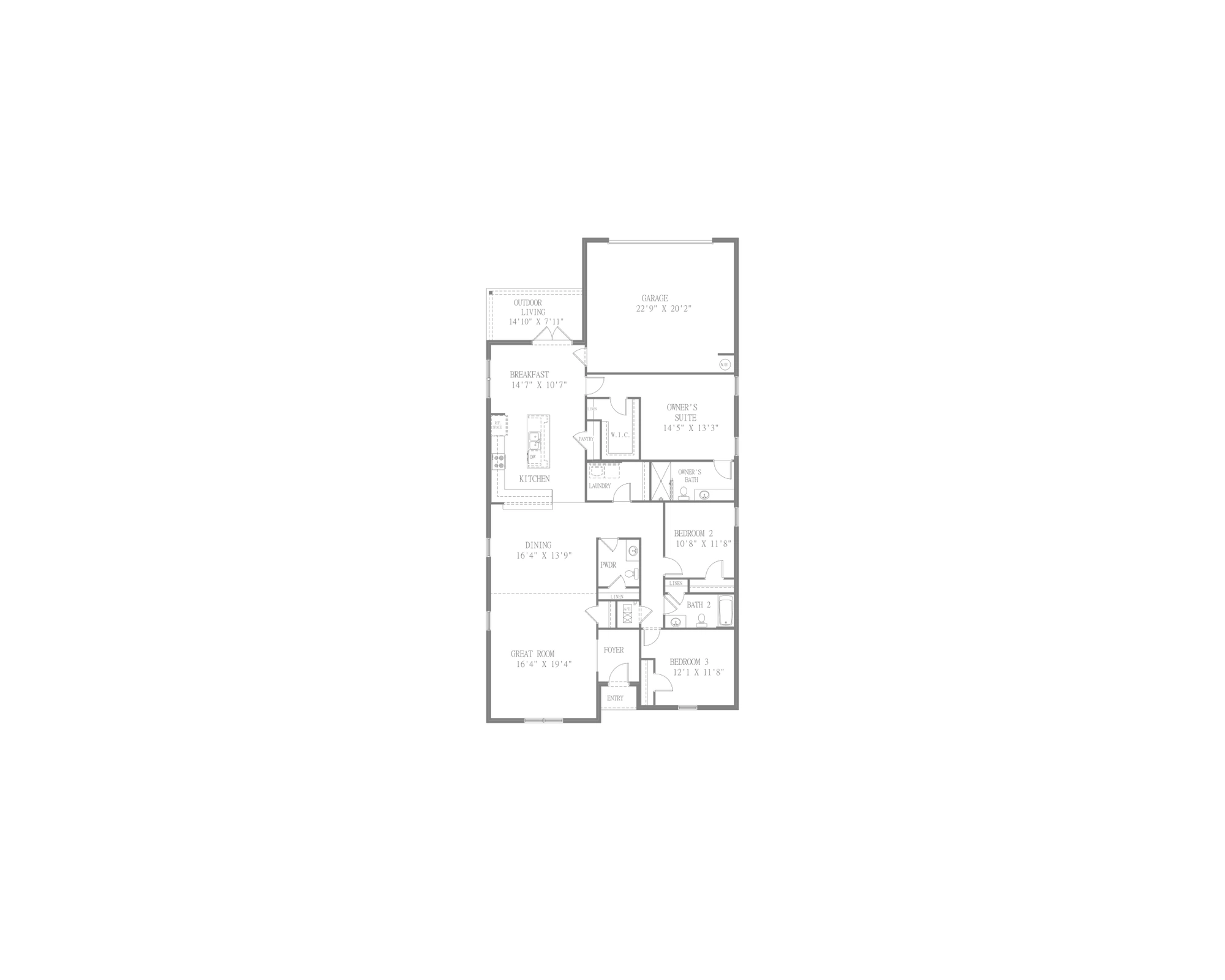Holiday Builders Panama - Floor-plan drawing, Yellow River Ranch