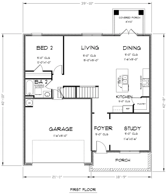 D.R. Horton Hayden - Floor-plan drawing, Stonebridge