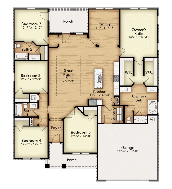 Herbst Homes The Turquoise - Floor-plan drawing, Buckeyes Landing