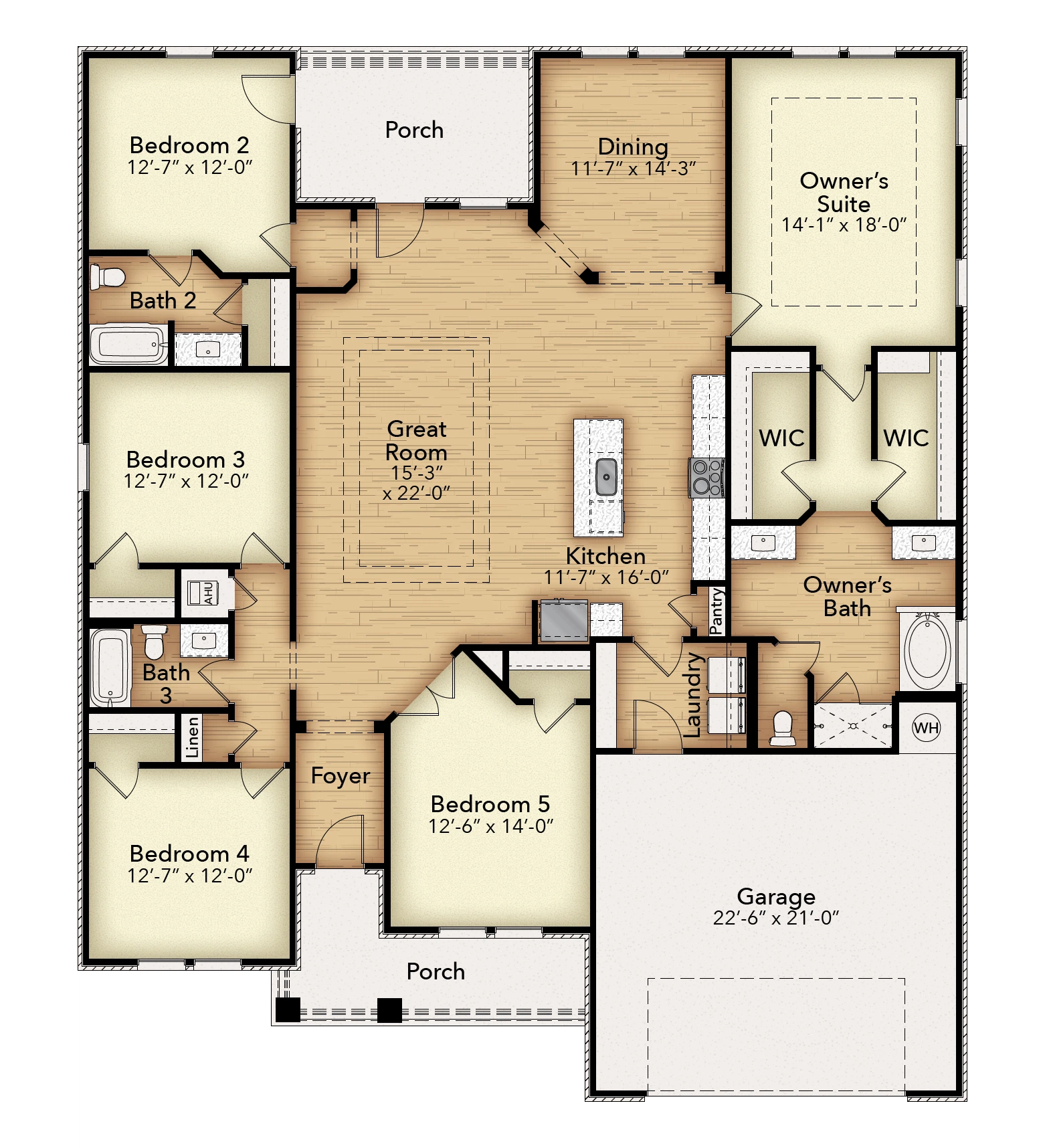 Herbst Homes The Turquoise - Floor-plan drawing, Buckeyes Landing