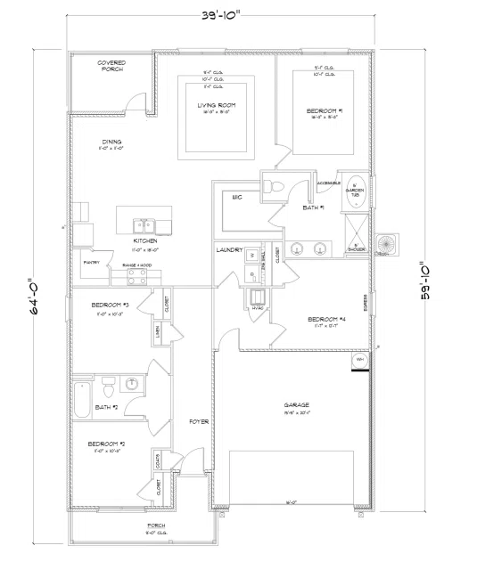 D.R. Horton Rhett - Floor-plan drawing, Royal Meadows