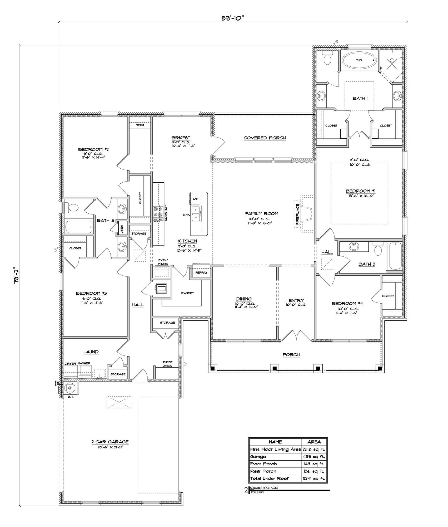 D.R. Horton Pecan - Floor-plan drawing, Harvest Green West