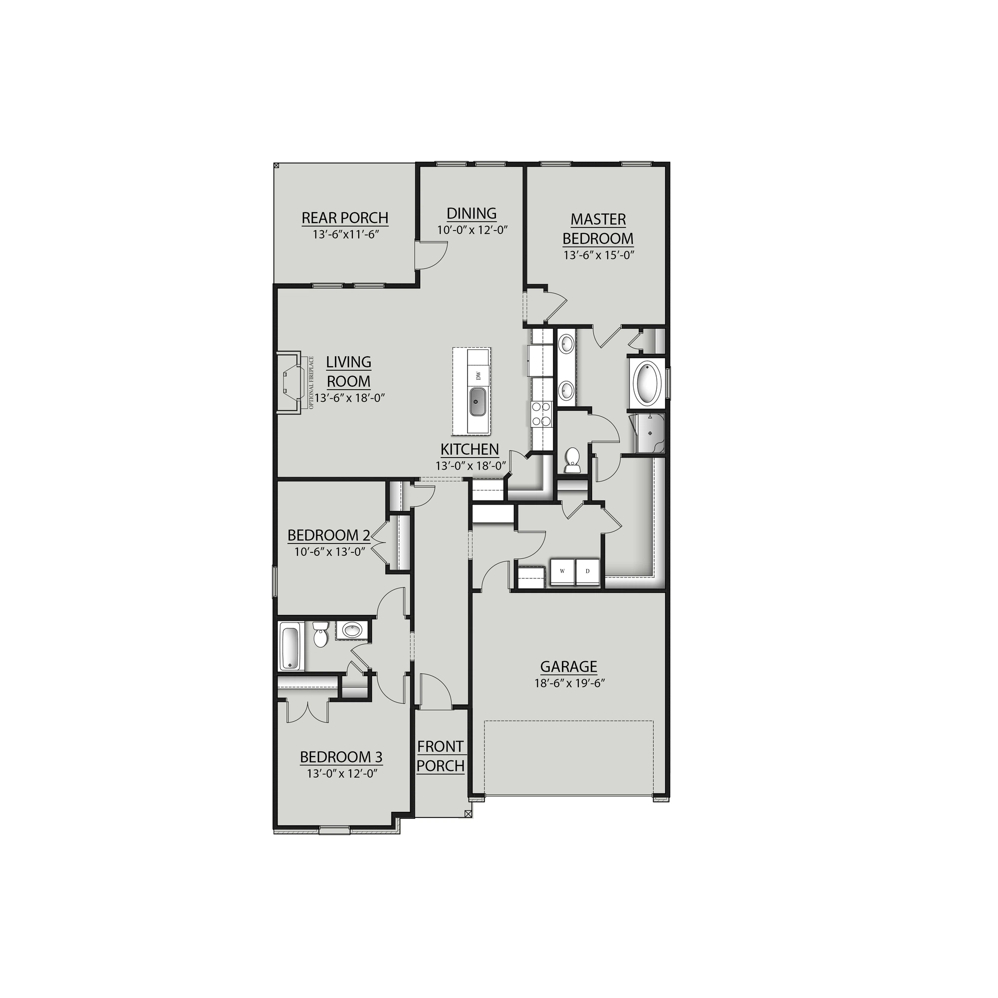 DSLD Homes Trinity IV H - Floor-plan drawing, Eagle Pointe