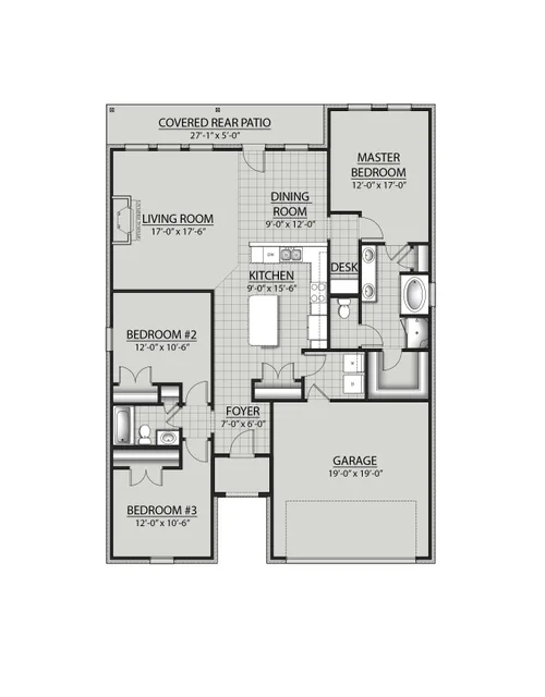 DSLD Homes Lasalle V G - Floor-plan drawing, Palmetto Crossing