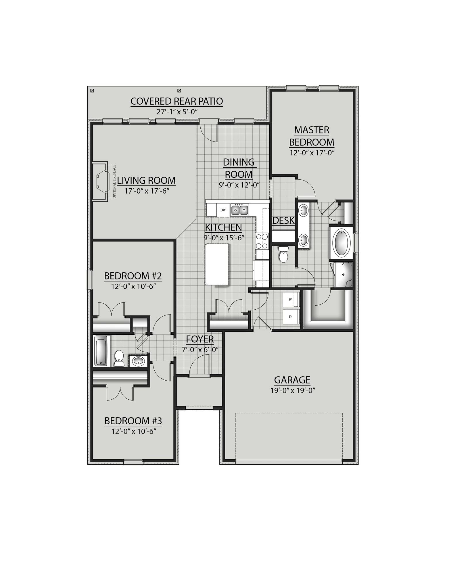 DSLD Homes Lasalle V G - Floor-plan drawing, Palmetto Crossing