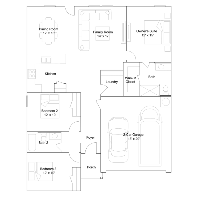Lennar Wagner - Floor-plan drawing, The Enclave at Bella Terra