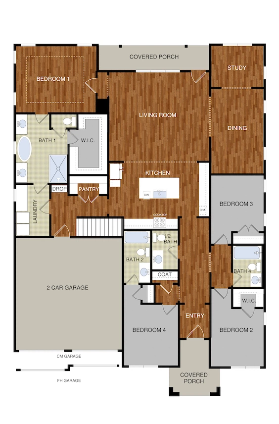 Tower Homes Roseland - Floor-plan drawing, Patch Place