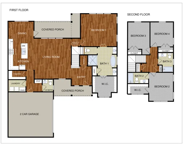 Tower Homes Rosewood - Floor-plan drawing, Patch Place
