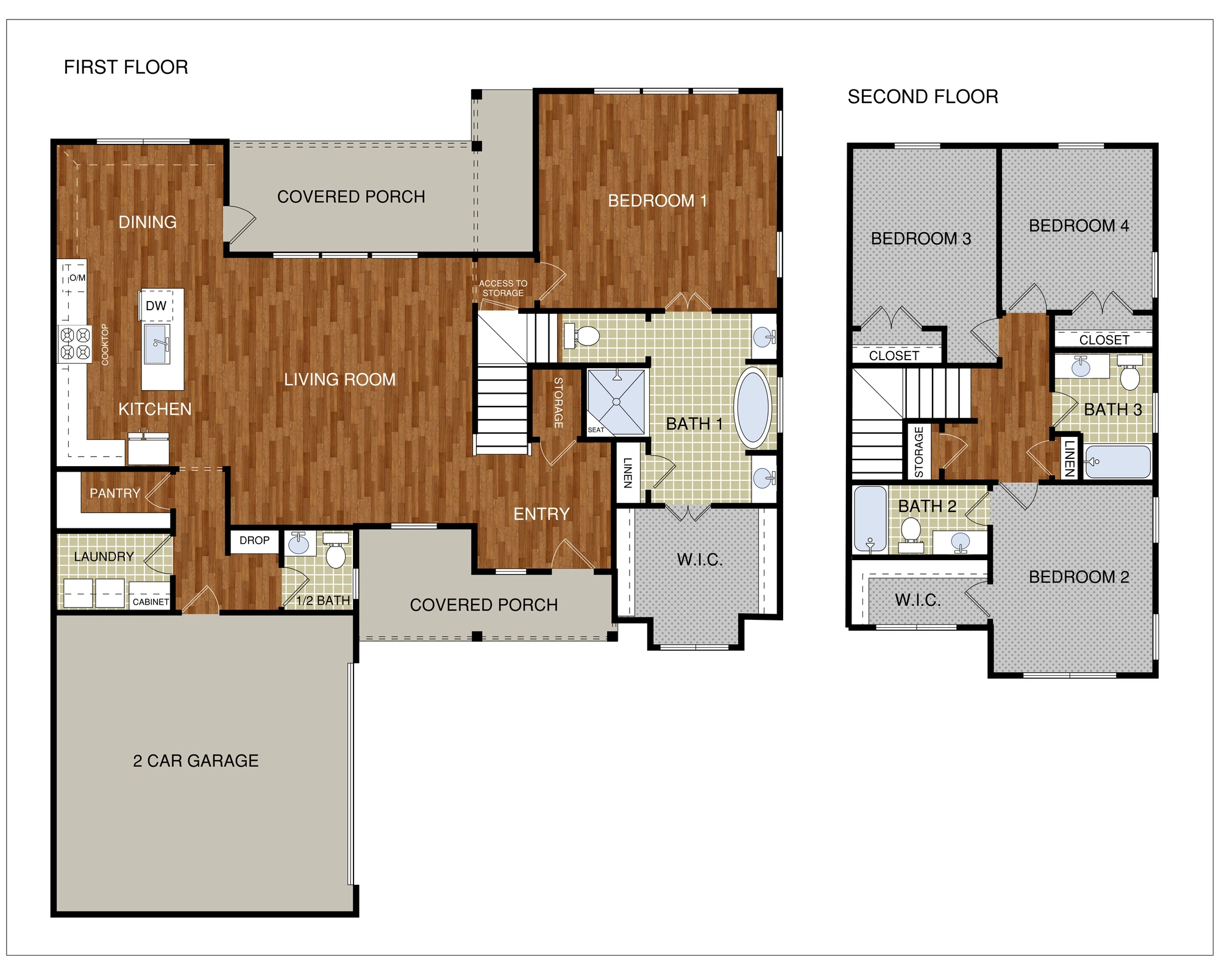 Tower Homes Rosewood - Floor-plan drawing, Patch Place