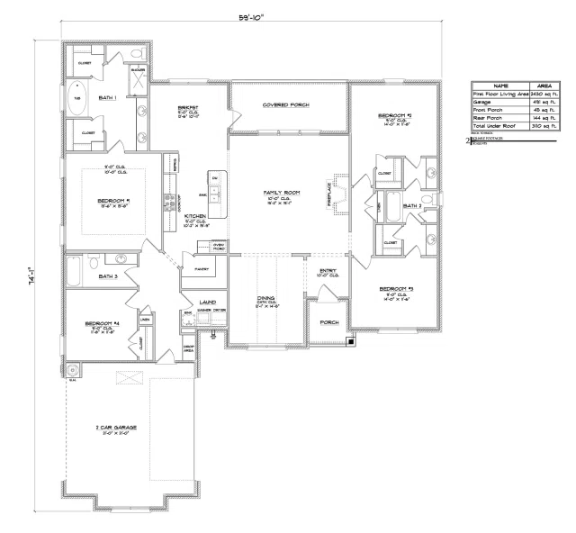 D.R. Horton Birch - Floor-plan drawing, Jubilee Farms