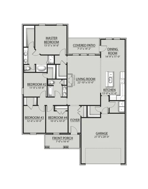 DSLD Homes Rodessa IV G - Floor-plan drawing, Oakland Place