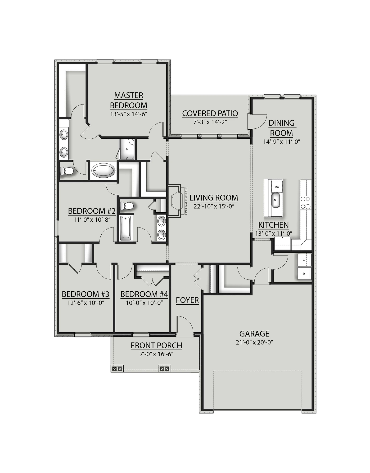 DSLD Homes Rodessa IV G - Floor-plan drawing, Oakland Place