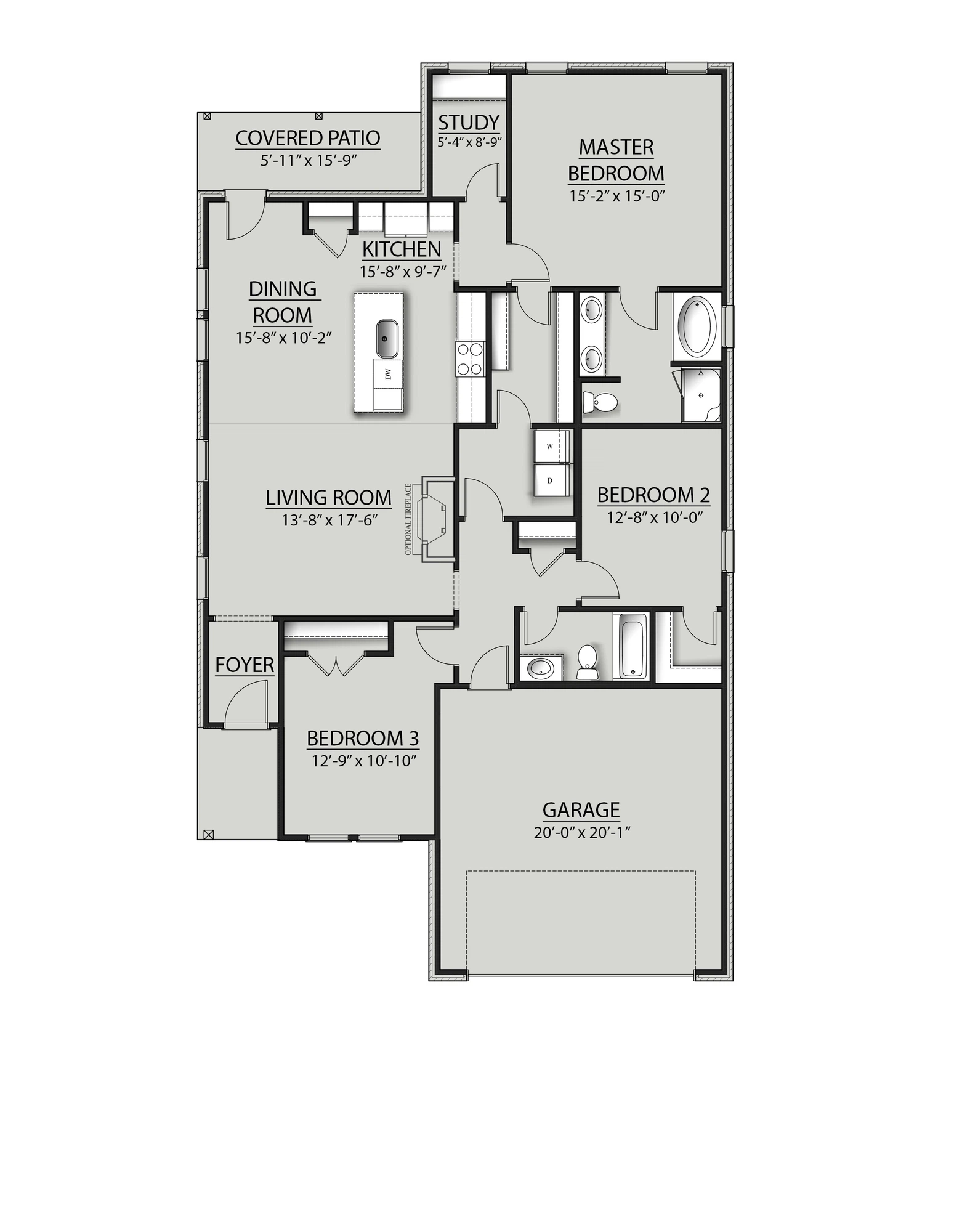 DSLD Homes Buttercup IV B - Floor-plan drawing, River Oaks