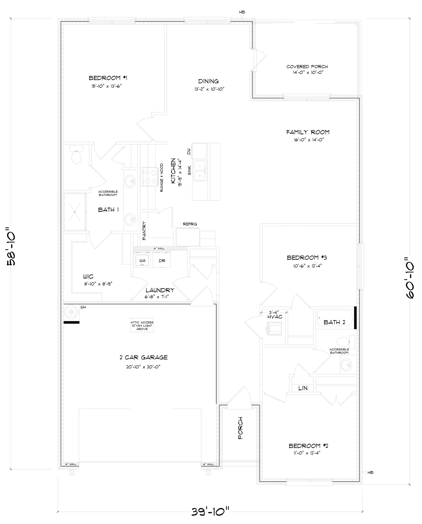 D.R. Horton Bristol - Floor-plan drawing, Fairhope Falls