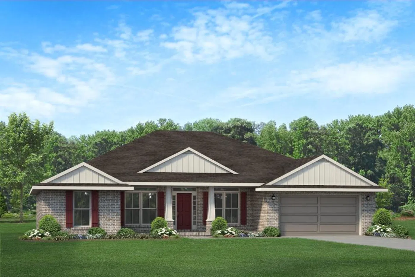 Adams Homes 2202-0 - Representative exterior, Briar Rose