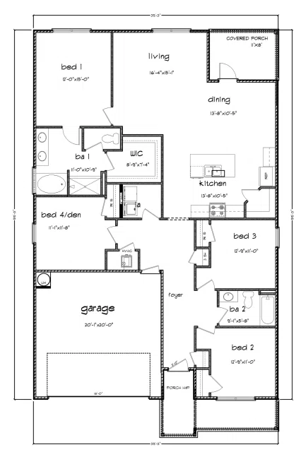 D.R. Horton Cali - Floor-plan drawing, Roans Creek