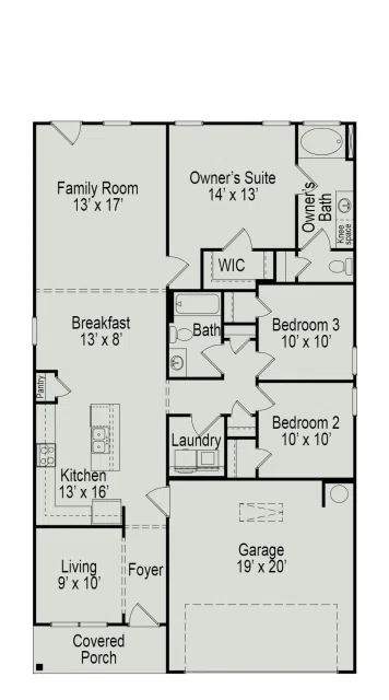 Smith Douglas Homes The Piedmont - Floor-plan drawing, Roans Mill