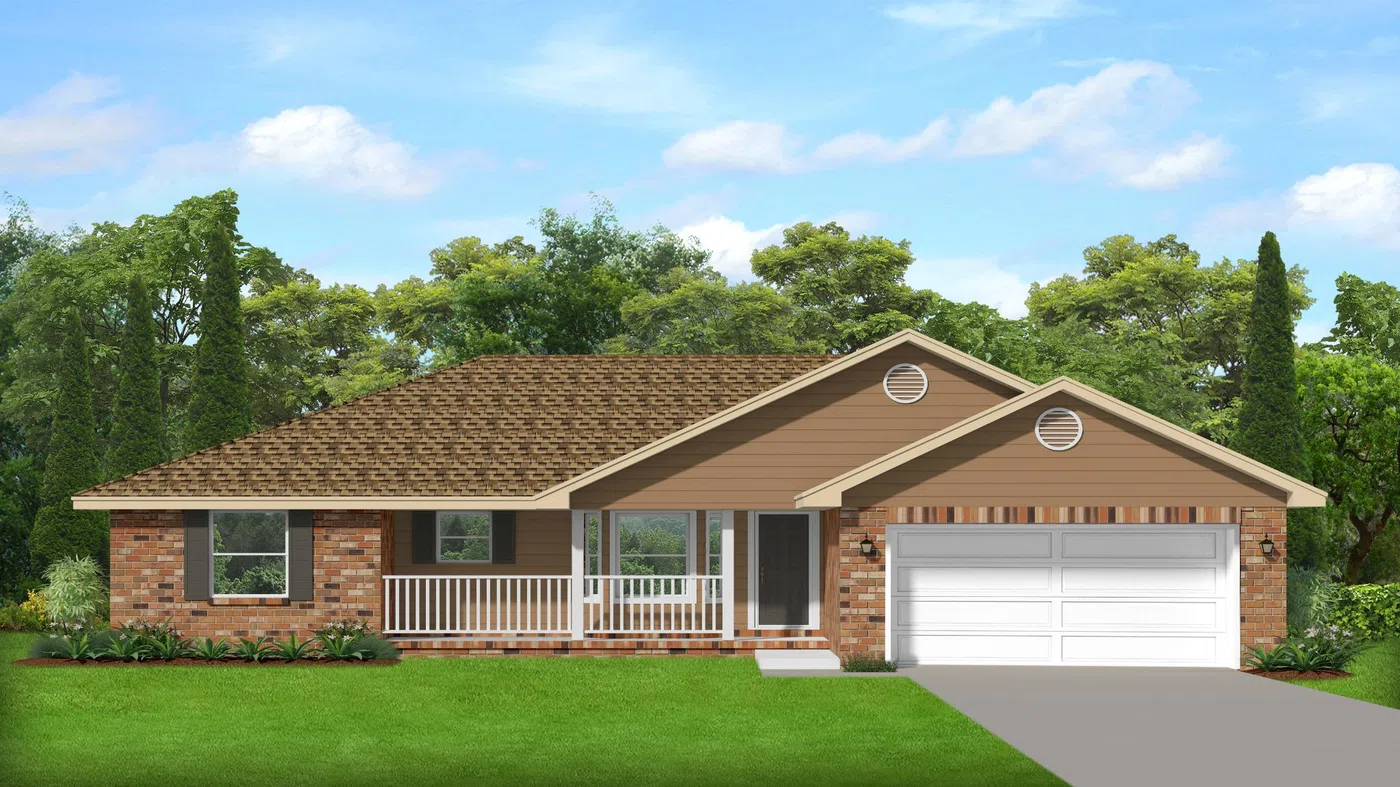 Adams Homes 1605 - Representative exterior, Pecan Valley