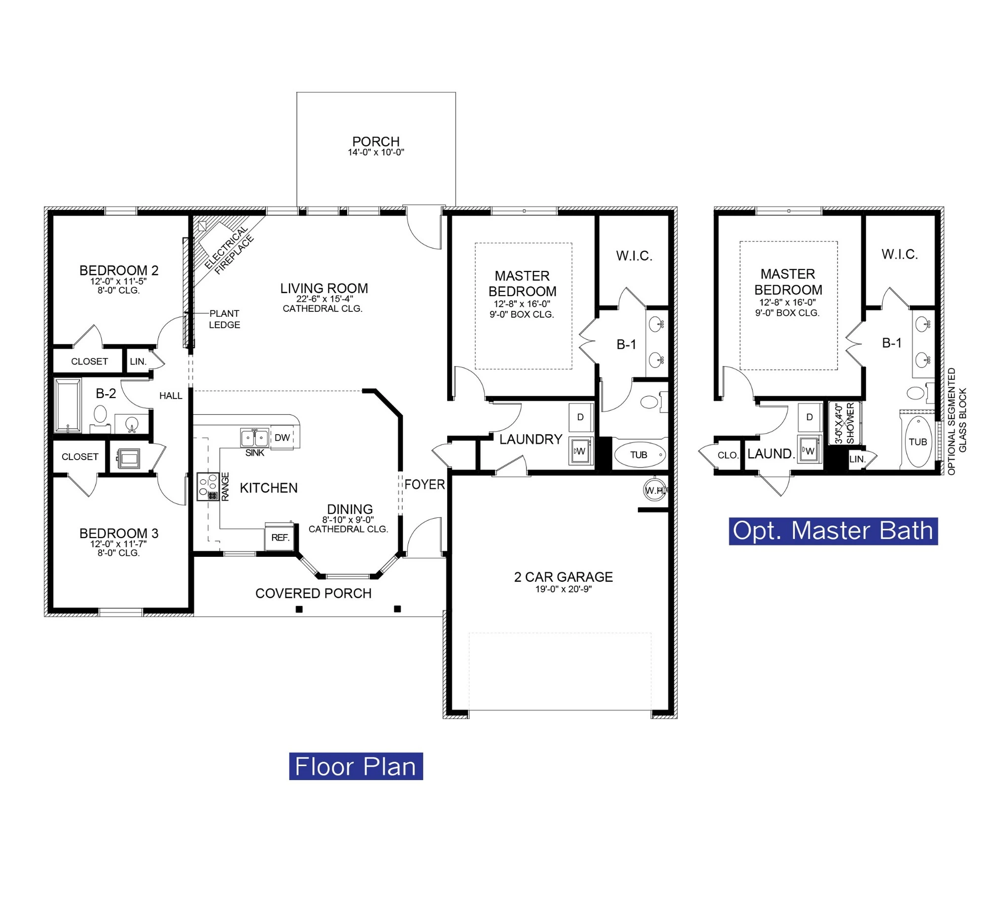 Adams Homes 1605 - Floor-plan drawing, Blossom Grove
