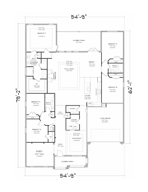 D.R. Horton The McKenzie - Floor-plan drawing, Plantation Woods