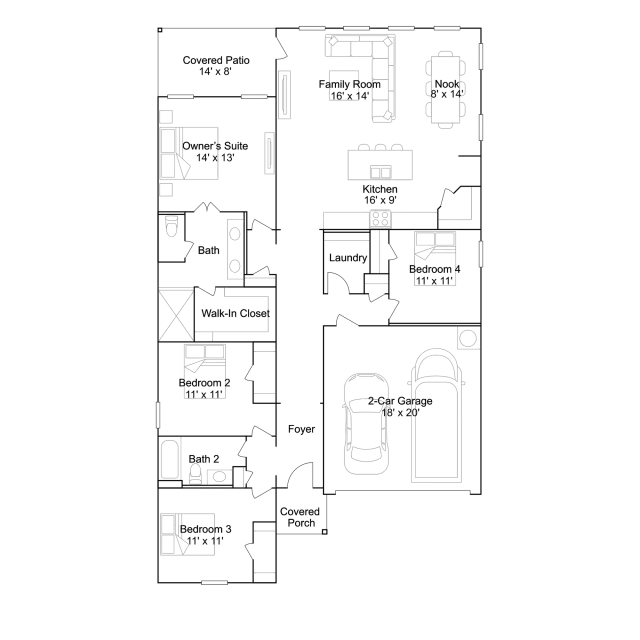 Lennar Walsh - Floor-plan drawing, Stonechase