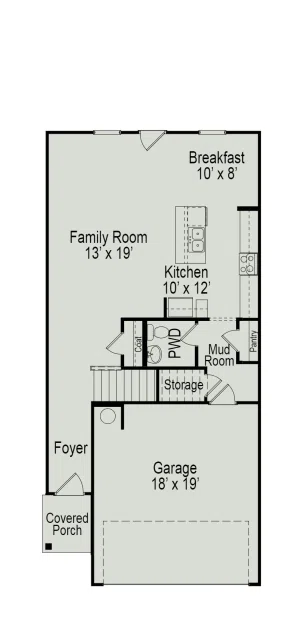 Smith Douglas Homes The Norwood II - Floor-plan drawing, Landing at Oyster Bay