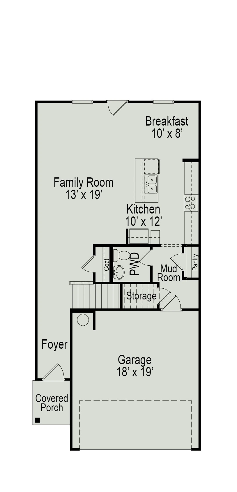 Smith Douglas Homes The Norwood II - Floor-plan drawing, Landing at Oyster Bay