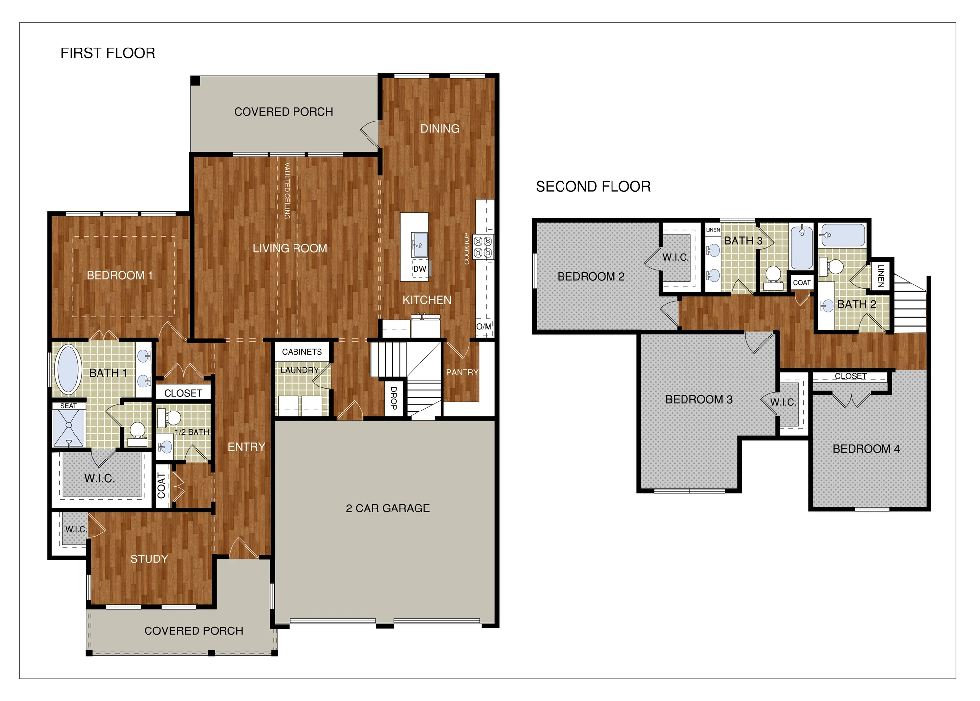 Tower Homes Pinehurst - Floor-plan drawing, Patch Place