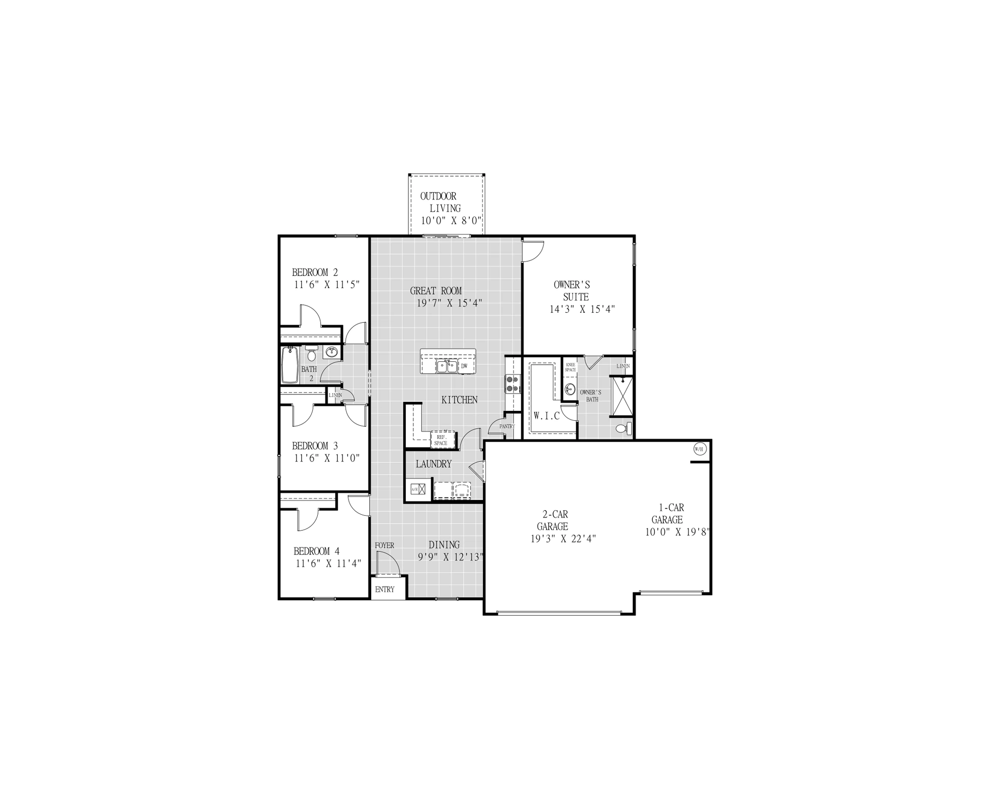 Holiday Builders Bradford - Floor-plan drawing, Cochran Commons