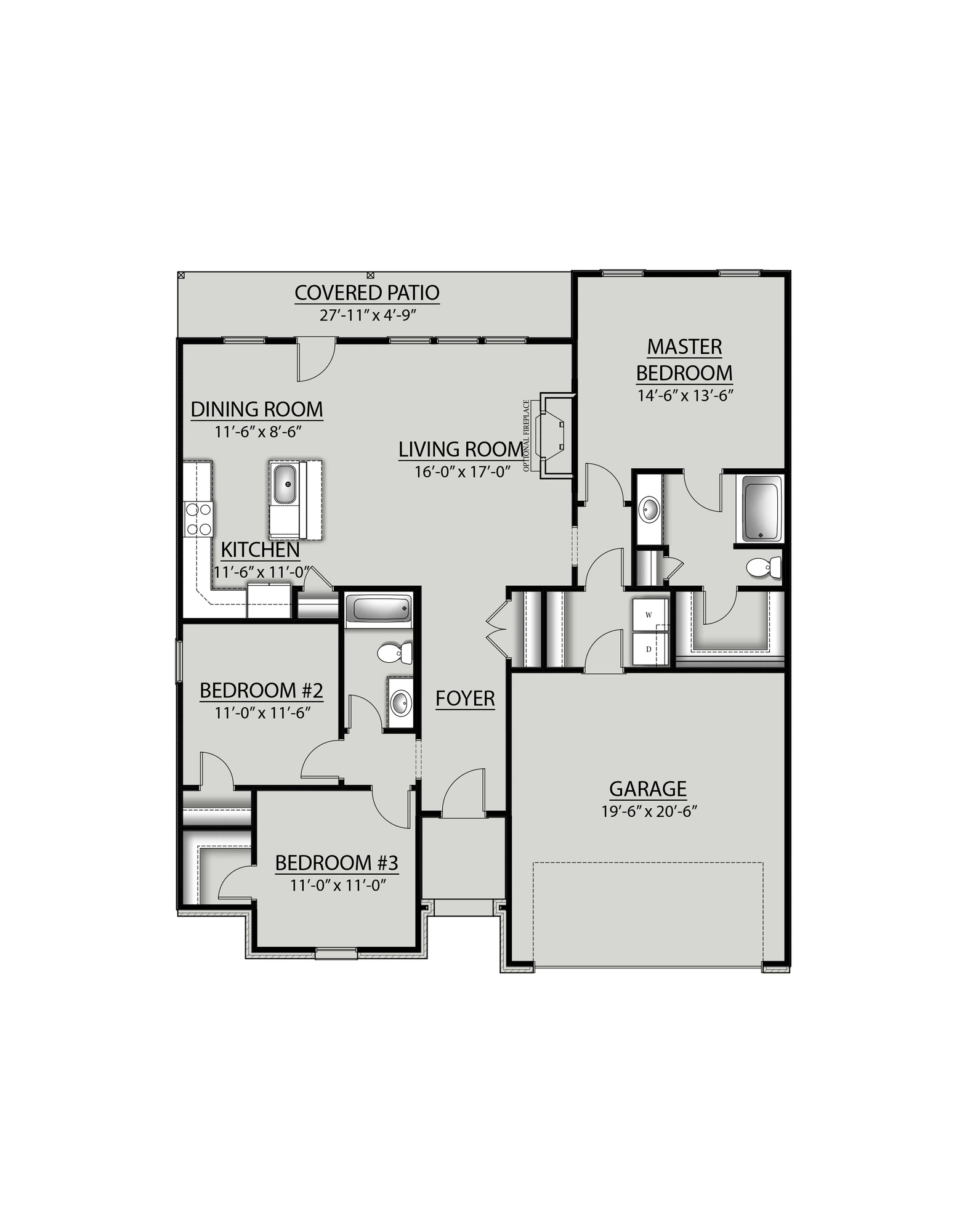 DSLD Homes Hoffman IV G - Floor-plan drawing, Eagle Pointe