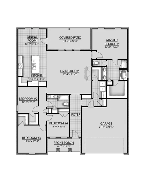DSLD Homes Comstock III H - Floor-plan drawing, Sentinel Ridge