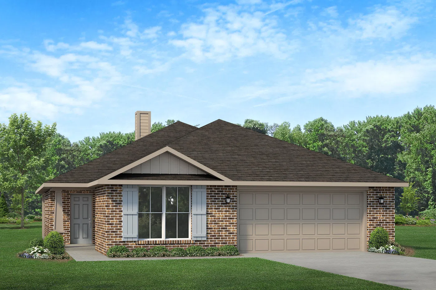 Adams Homes 1348 - Representative exterior, Paxton Farms